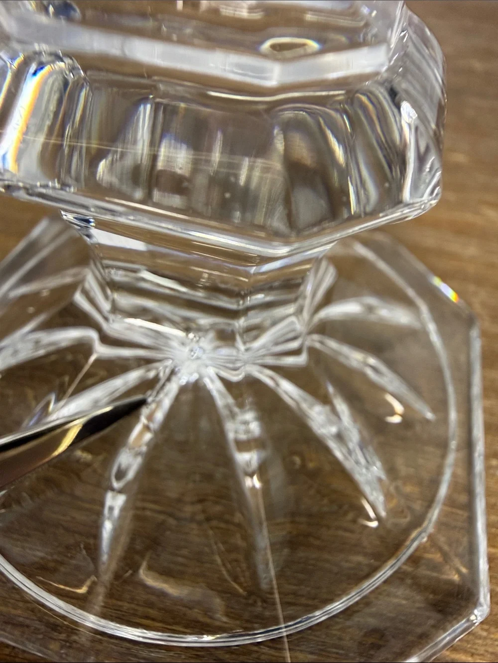 Vtg Mikasa Lead Crystal Elegant Edinburgh Candlestick Holders Set of 2 READ